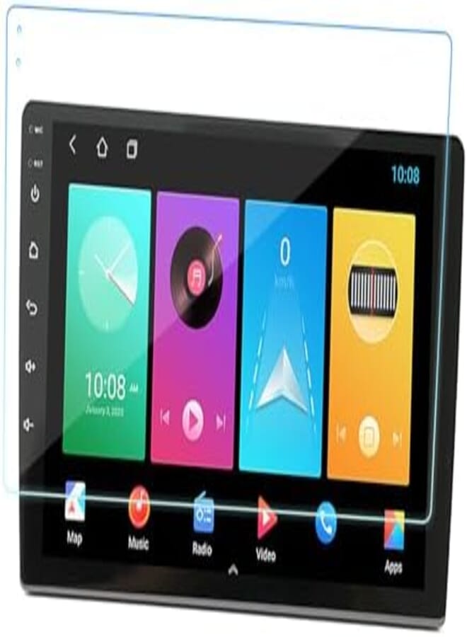 Navigation Screen Protector Anti Glare Anti Fingerprint Central Control Navigation Tempered Film with Cleaning Kit for Car (9 Inch)
